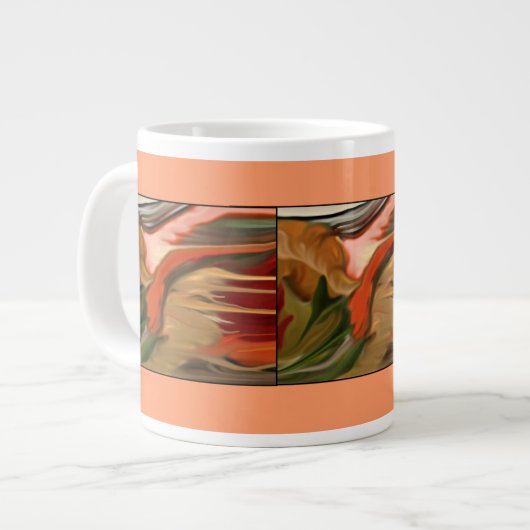 Cornucopia Abstrakt Art Jumbo-Tasse (Vorderseite Links)