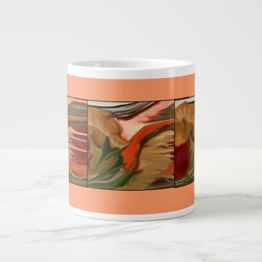 Cornucopia Abstrakt Art Jumbo-Tasse (Vorderseite)