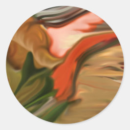 Cornucopia Abstrakt Art Runder Aufkleber