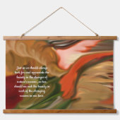 Cornucopia Abstrakt Art Wandteppich Mit Holzrahmen (Vorne)