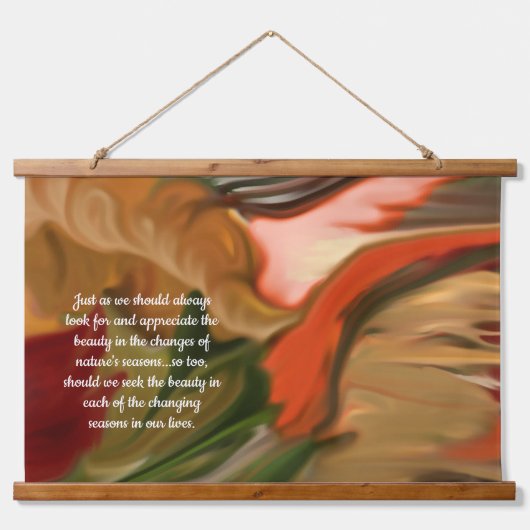 Cornucopia Abstrakt Art Wandteppich Mit Holzrahmen (Vorne)