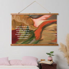 Cornucopia Abstrakt Art Wandteppich Mit Holzrahmen