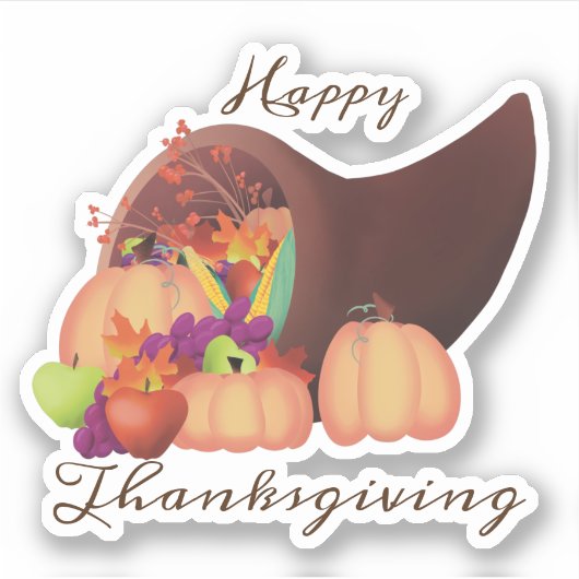 Cornucopia-Aufkleber Aufkleber (Vorderseite)