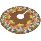 Cornucopia-Erntedank Polyester Weihnachtsbaumdecke (Schrägansicht)