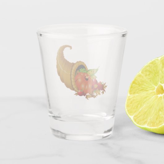 Cornucopia-Erntedank Schnapsglas (Rückseite)