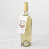 Cornucopia Fall Botanischer Erntedank Flaschenanhänger (Angewinkelt)