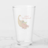 Cornucopia Happy Thanksgiving Glas (Rückseite)