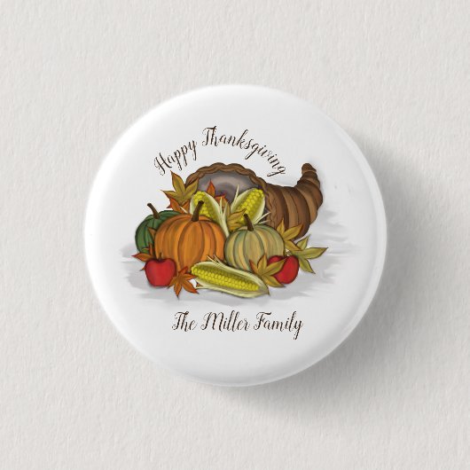 Cornucopia Harvest Button (Vorderseite)