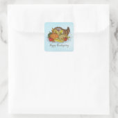 Cornucopia Harvest Square Sticker (Tasche)