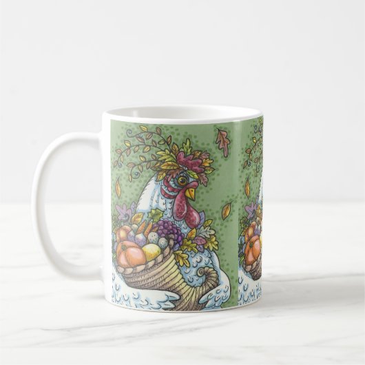CORNUCOPIA HEN, ERNTEDANK CHICKEN CLASSIC-TASSE KAFFEETASSE (Links)