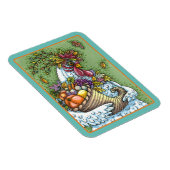 CORNUCOPIA HEN, ERNTEDANK CHICKEN FALL HARVEST MAGNET (Rechte Seite)