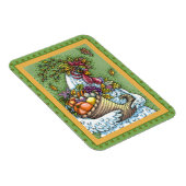 CORNUCOPIA HEN, ERNTEDANK CHICKEN FALL HARVEST MAGNET (Rechte Seite)