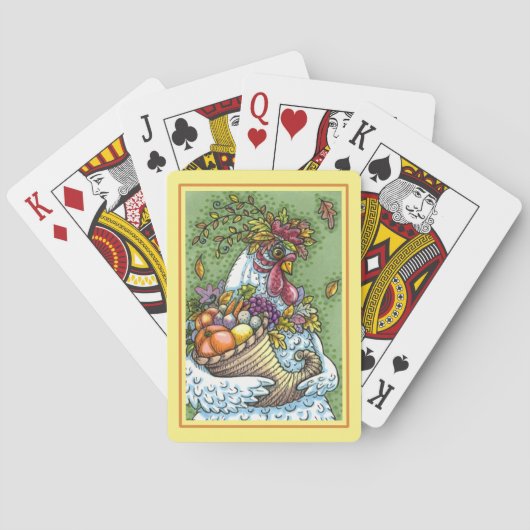 CORNUCOPIA HEN, ERNTEDANK CHICKEN FALL HARVEST SPIELKARTEN (Rückseite)
