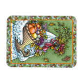 CORNUCOPIA HEN, ERNTEDANK CHICKEN HARVEST MAGNET (Horizontal)