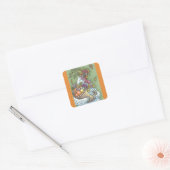 CORNUCOPIA HEN, ERNTEDANK CHICKEN STICKERS Squ (Umschlag)