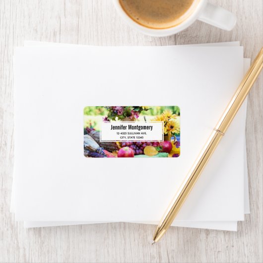 Cornucopia Herbst Ernte Koch Tabelle Adressaufkleber (Insitu)