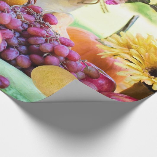 Cornucopia Herbst Ernte Koch Tabelle Geschenkpapier (Ecke)