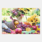 Cornucopia Herbst Ernte Koch Tabelle Geschenkpapier Set (Vorderseite 2)