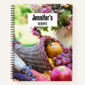 Cornucopia Herbst Ernte Koch Tabelle Notizblock (Vorderseite)