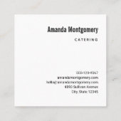 Cornucopia Herbst Ernte Koch Tabelle Quadratische Visitenkarte (Rückseite)