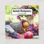 Cornucopia Herbst Ernte Koch Tabelle Quadratische Visitenkarte (Vorderseite)