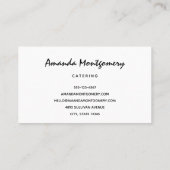 Cornucopia Herbst Ernte Koch Tabelle Visitenkarte (Rückseite)