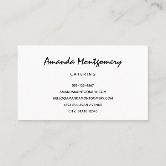 Cornucopia Herbst Ernte Koch Tabelle Visitenkarte (Rückseite)