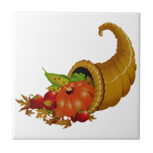 Cornucopia/Horn von Plenty Fliese (Vorderseite)