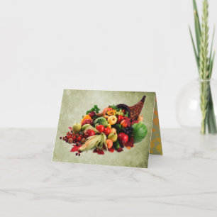 Cornucopia Horn von Plenty   Happy Thanksgiving Feiertagskarte