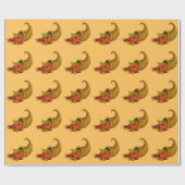 Cornucopia/Horn von Plenty Orange Geschenkpapier (Flach)