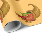 Cornucopia/Horn von Plenty Orange Geschenkpapier (Rolleneckpunkt)