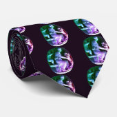 CORNUCOPIA Lila grün Krawatte (Gerollt)