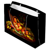 Cornucopia mit Äpfeln Große Geschenktüte (Rückseite Schrägansicht)