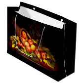 Cornucopia mit Äpfeln Große Geschenktüte (Vorderseite Schrägansicht)