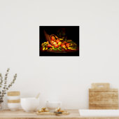 Cornucopia mit Äpfeln Poster (Küche)