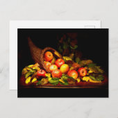 Cornucopia mit Äpfeln Postkarte (Vorne/Hinten)