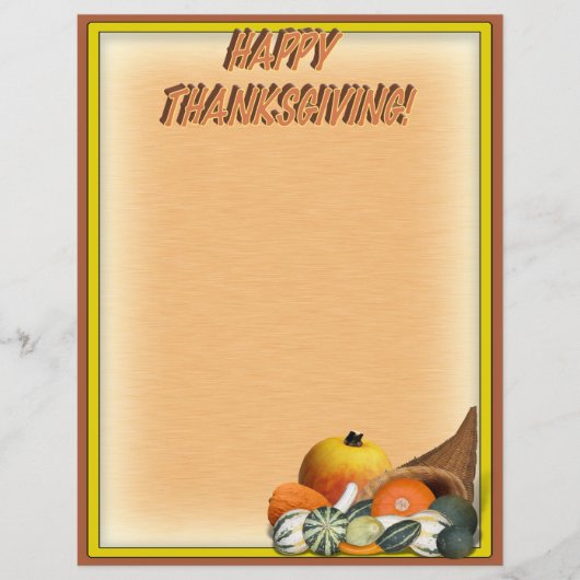 Cornucopia mit Fall Gourds Flyer (Vorne)