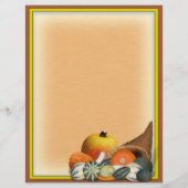 Cornucopia mit Fall Gourds Flyer (Hinten)