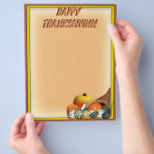 Cornucopia mit Fall Gourds Flyer (Hand)