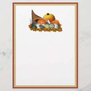Cornucopia mit Fall Gourds Flyer