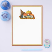 Cornucopia mit Fall Gourds Flyer (Einzeln)