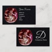 CORNUCOPIA MONOGRAM Anrique Red Black Paper Visitenkarte (Vorne/Hinten)