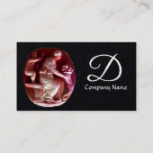 CORNUCOPIA MONOGRAM Anrique Red Black Paper Visitenkarte (Rückseite)