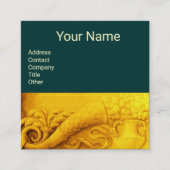 CORNUCOPIA MONOGRAM GOLD YELLOW GREEN QUADRATISCHE VISITENKARTE (Vorderseite)