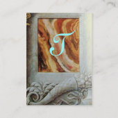 CORNUCOPIA MONOGRAM, hell schwarz, grau, himmelbla Visitenkarte (Rückseite)