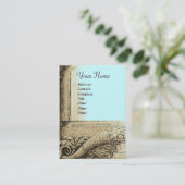 CORNUCOPIA MONOGRAM, hell schwarz, grau, himmelbla Visitenkarte (Stehend Vorderseite)