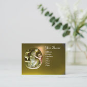 CORNUCOPIA MONOGRAM hellgelber Topaz Visitenkarte (Stehend Vorderseite)