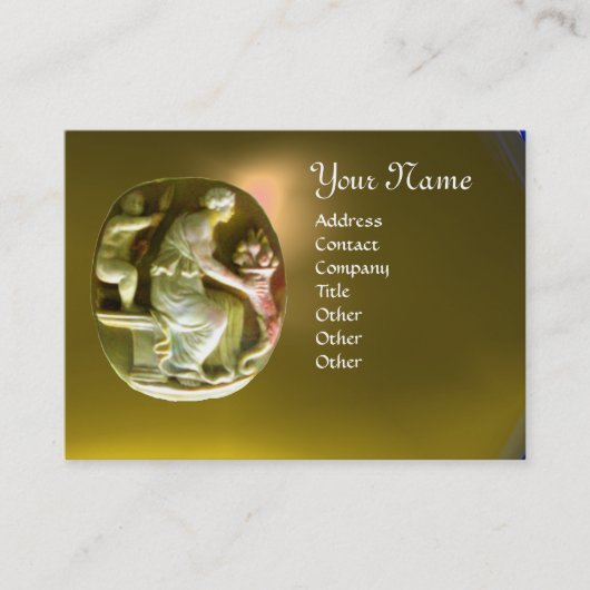 CORNUCOPIA MONOGRAM hellgelber Topaz Visitenkarte (Vorderseite)