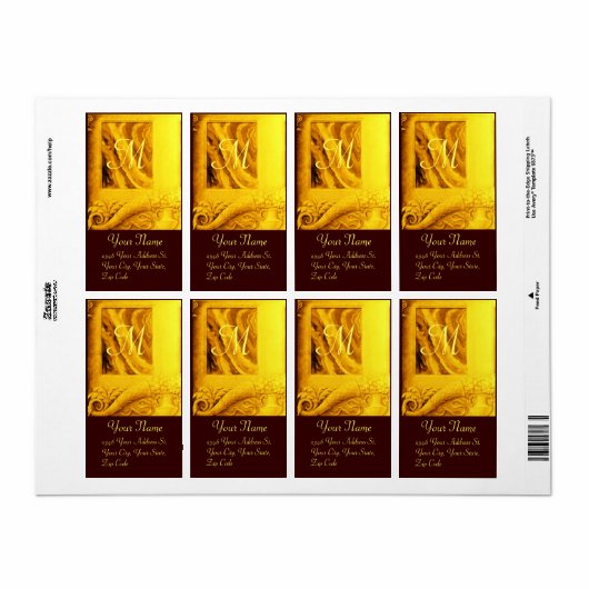 CORNUCOPIA MONOGRAM , hellgoldgelb braun (Vorne)