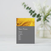 CORNUCOPIA MONOGRAM, hellgoldgelb, grau Visitenkarte (Stehend Vorderseite)